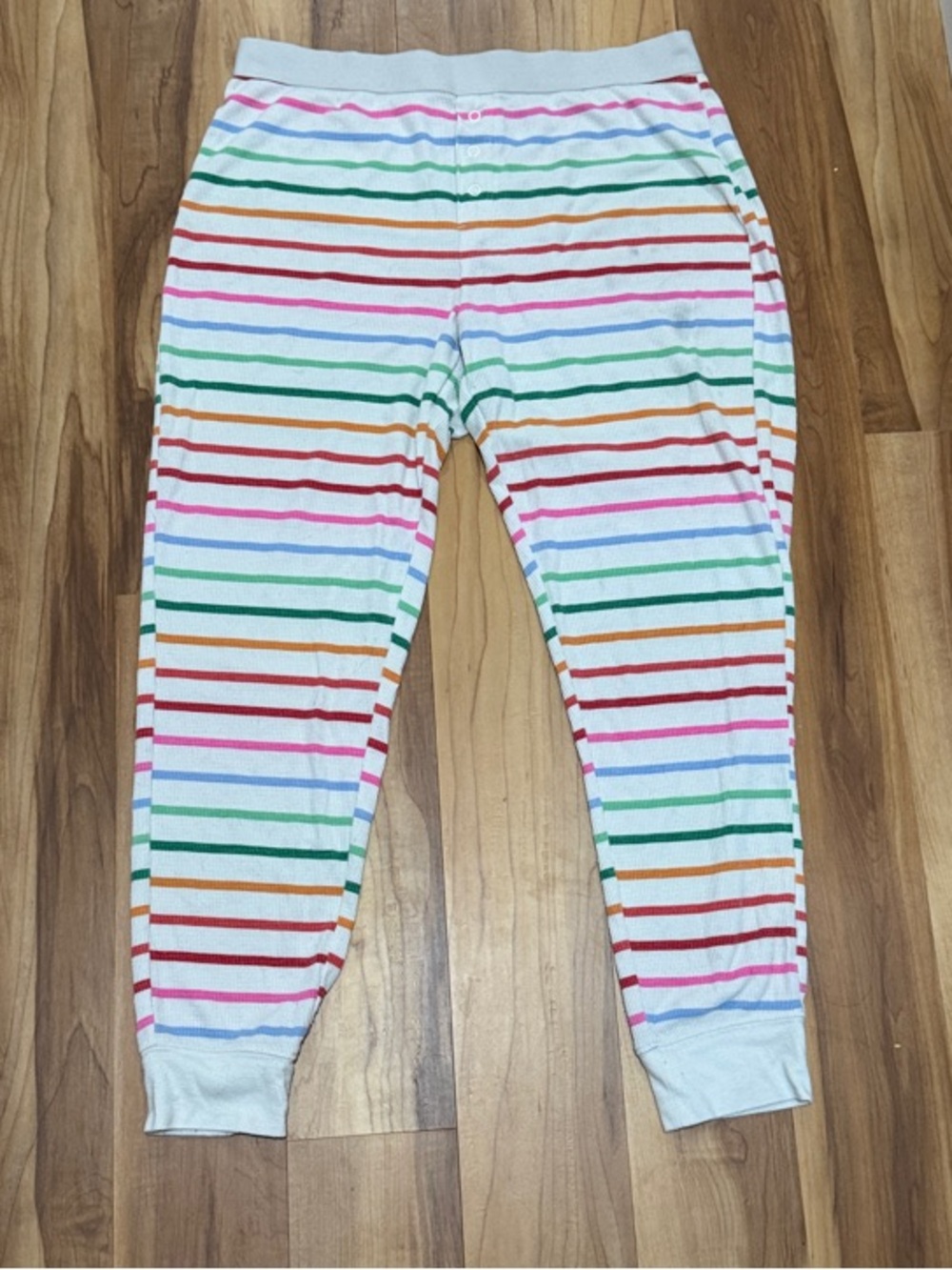 Wondershop White Leggings with Multicolor Stripes